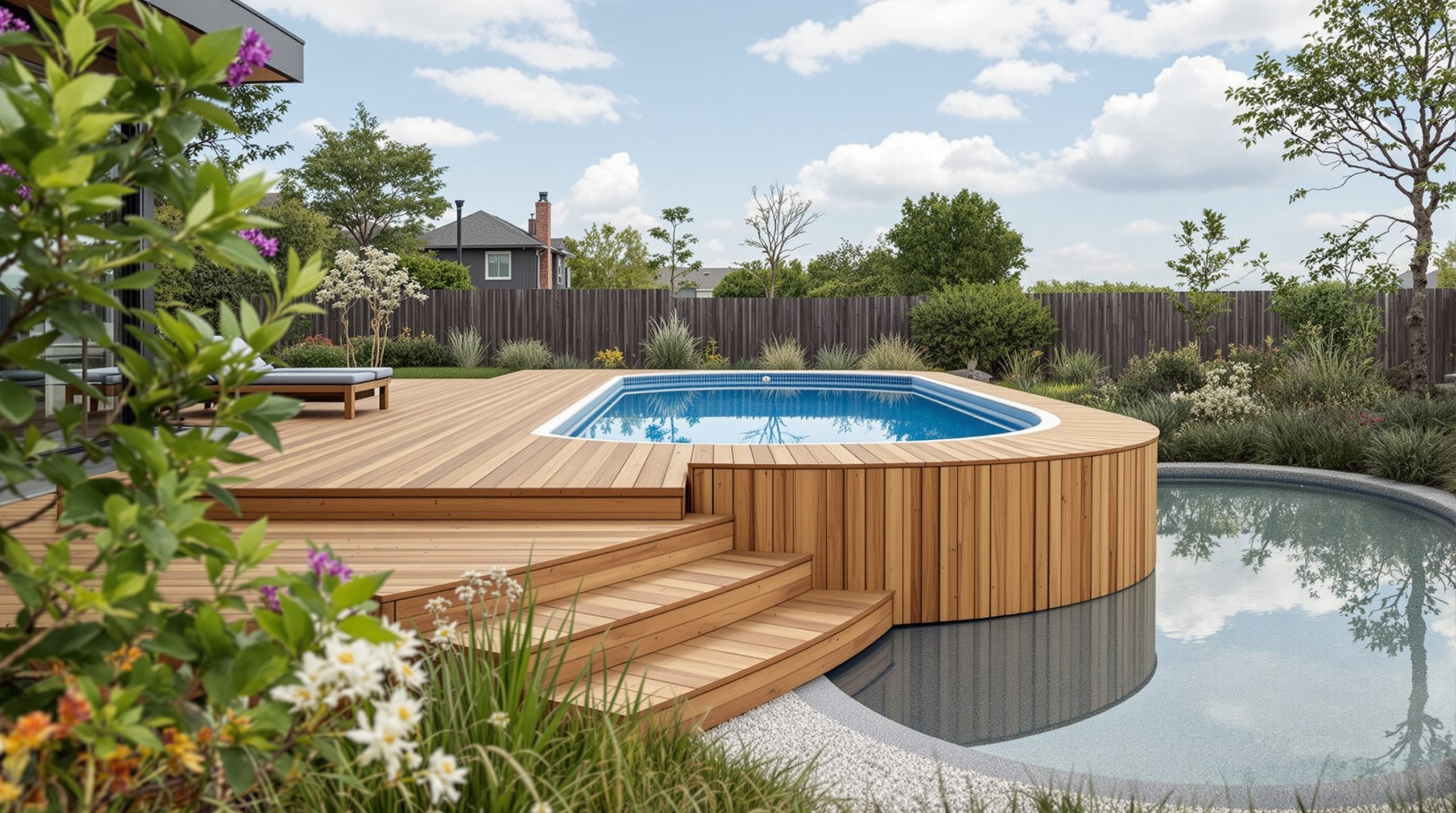 Piscine naturelle bois prix : découvrez les tarifs et options 2024